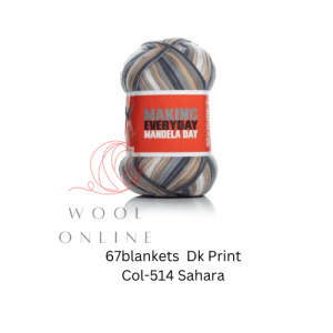 67BLANKETS PRINT DK -514 SAHARA