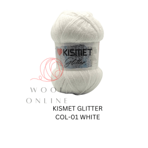 KISMET GLITTER COL-01-WHITE