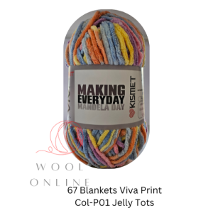 67 BLANKETS VIVA PRINT BULKY -P01-JELLY TOTS