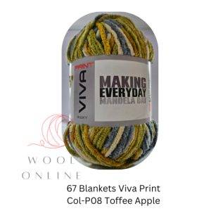 67 BLANKETS VIVA PRINT BULKY -P08-TOFFEE APPLE