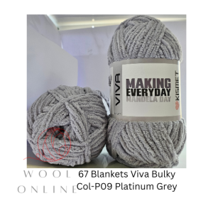 67 BLANKETS VIVA COL-09 -PLATINUM GREY