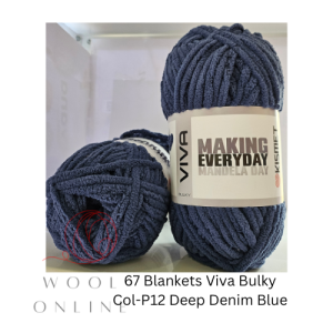 67 BLANKETS VIVA COL-12-DEEP DENIM BLUE