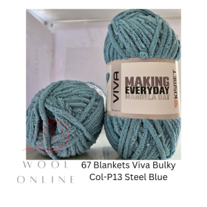 67 BLANKETS VIVA COL-13-STEEL BLUE