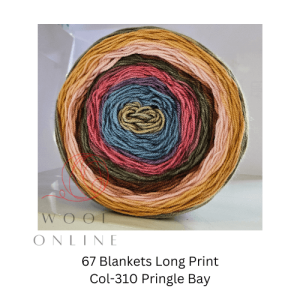 67BLANKETS LONG PRINT DK- 310-PRINGLE BAY