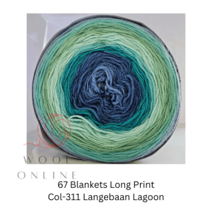 67BLANKETS LONG PRINT DK- 311-LANGEBAAN LAGOON