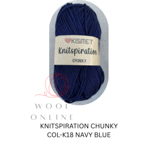 KNITSPIRATION CHUNKY COL-K18-NAVY BLUE