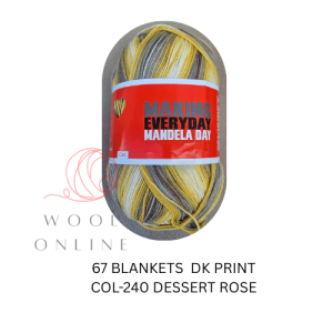 67BLANKETS PRINT DK -240  DESSERT ROSE