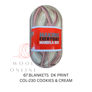 67BLANKETS PRINT DK -230 COOKIES & CREAM