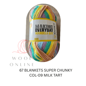 67BLANKETS SUPER CHUNKY PRINT COL-09 MILK TART