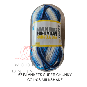 67BLANKETS SUPER CHUNKY PRINT COL-08 MILKSHAKE