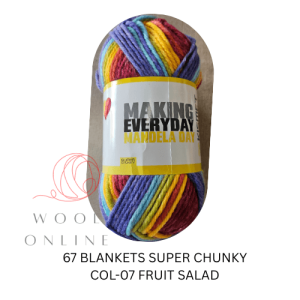 67BLANKETS SUPER CHUNKY PRINT COL-07 FRUIT SALAD