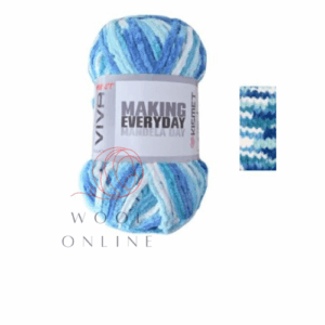 67 BLANKETS VIVA PRINT BULKY - P13 BLUE RASBERRY